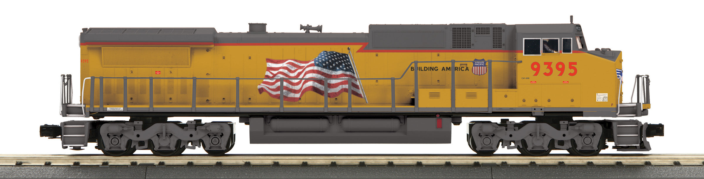 MTH 30-21086-1 - Dash-8 Diesel Engine "Union Pacific" #9395 w/ PS3 (Flag 6-Wheel Trucks)