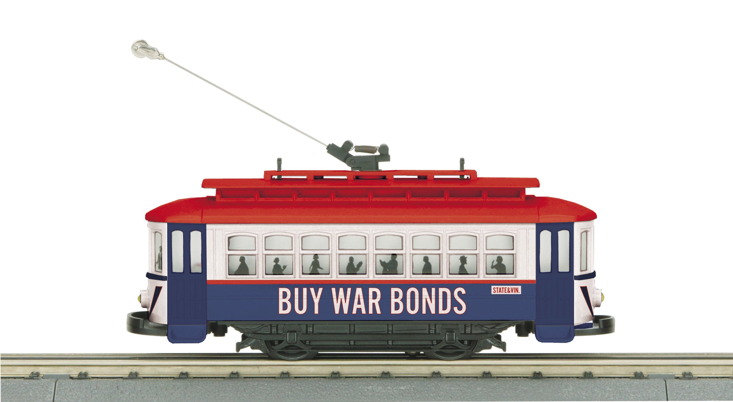 MTH 30-5217 - Bump-n-Go Trolley "Buy War Bonds"