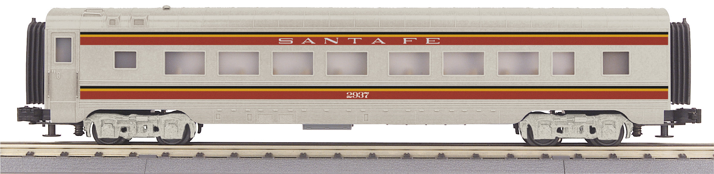MTH 30-68242 - 60’ Streamlined Coach Car "Santa Fe" (War Bonnet)