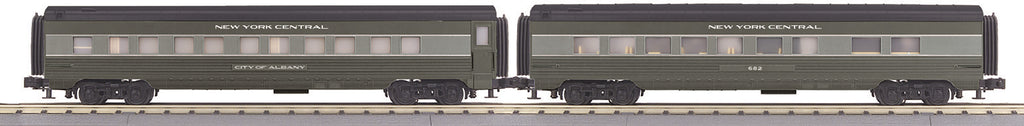 MTH 30-68245 - 60’ Streamlined Sleeper/Diner Cars "New York Central" Lightening Stripe (2-Car)