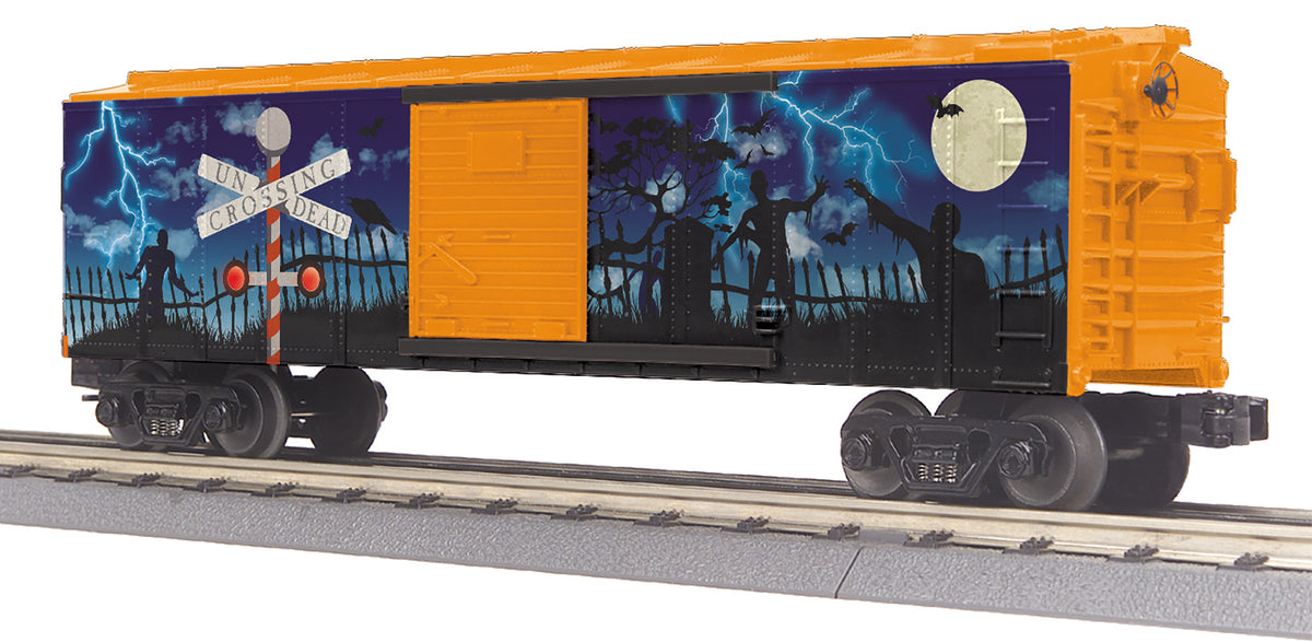 MTH 30-71108 - RailKing - Box Car "Halloween" #2022 w/ Blinking LEDs - MrMuffin'sTrains