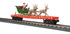MTH 30-76861 - Flat Car "Christmas" w/ LED Lights, Santa Sleigh & Reindeer (Red)