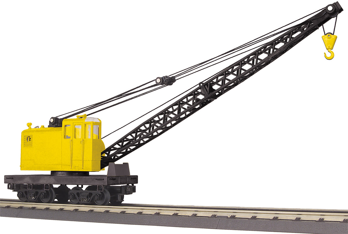 MTH 30-79665 - American Crane Car "MOW" (Undecorated) - Custom Run for MrMuffin'sTrains - MrMuffin'sTrains