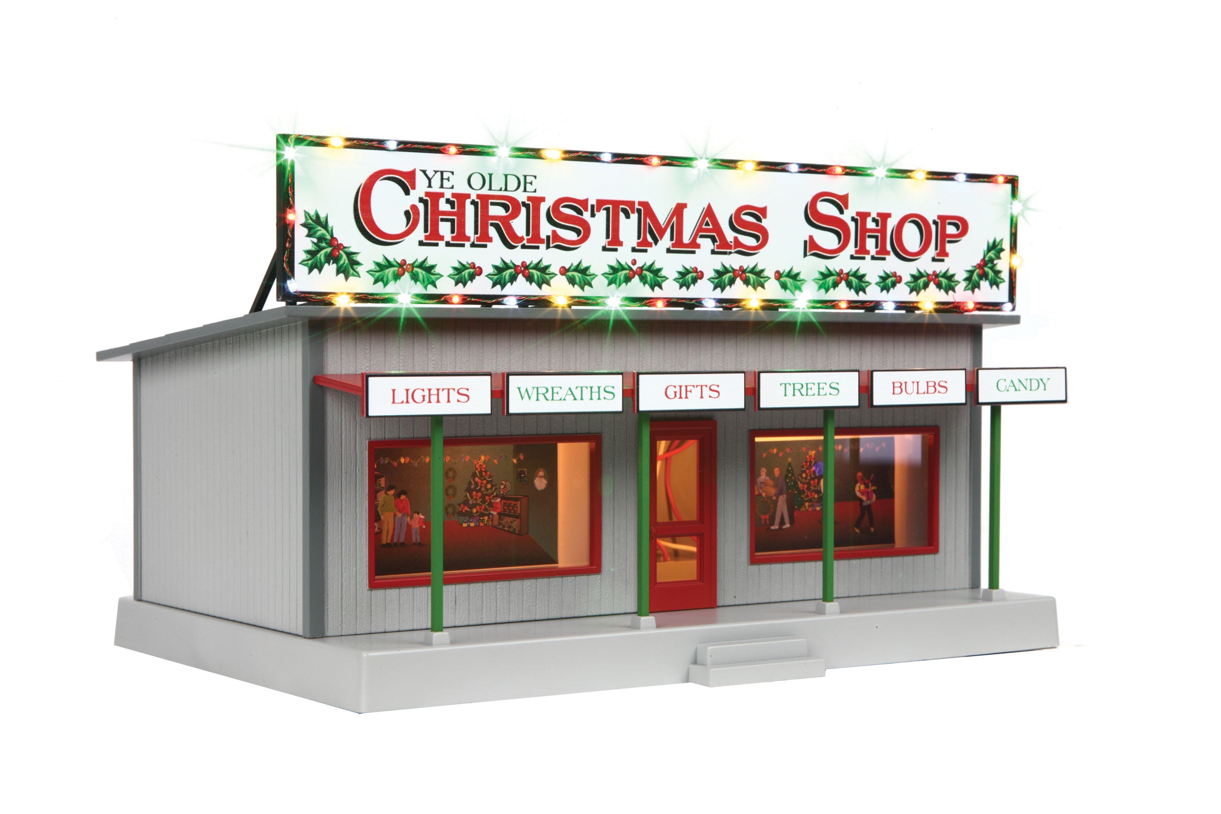 MTH 30-90637 - Road Side Stand "Ye Old Christmas Shop" w/ Operating Ch – MrMuffin'sTrains