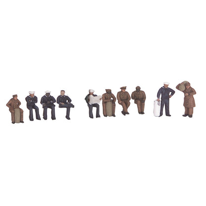 Atlas O 3009953 - Heavyweight U.S. Army/Navy Passenger Figure Set #4 (10-Pack) - MrMuffin'sTrains