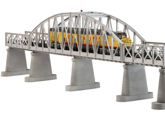 MTH 40-1119 - RealTrax - Steel Arch Bridge (Silver) - MrMuffin'sTrains
