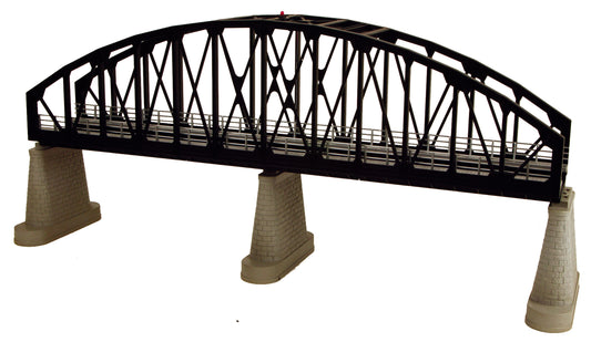 MTH 40-1121 - RealTrax - Steel Arch Bridge (Black) - MrMuffin'sTrains
