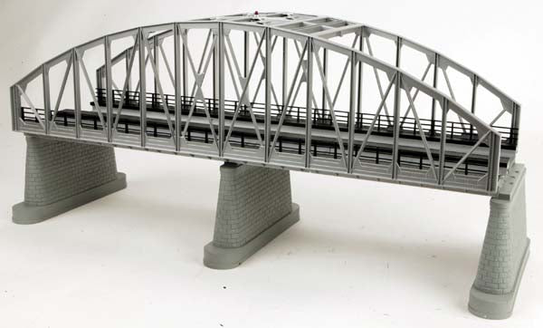 MTH 40-1123 - RealTrax - 2-Track Steel Arch Bridge (Silver)