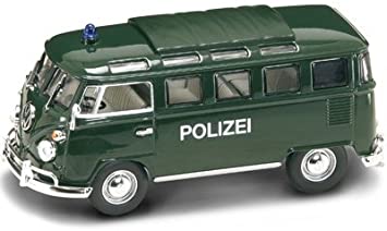 Lucky Die Cast 43210 - 1962 Volkswagen Microbus Police (Green) 1/43 Diecast Car