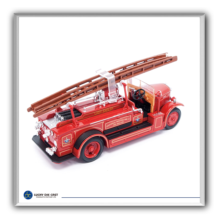 Lucky Die Cast 43009 - 1934 Leyland FK-1 Fire Engine (Red) 1/43 Diecast Car