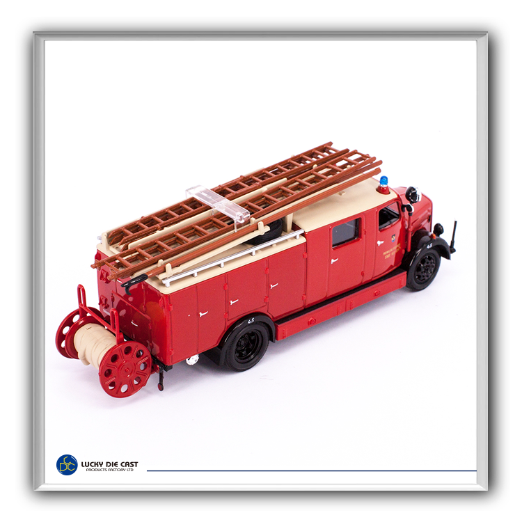 Lucky Die Cast 43014 - 1941 Magirus-Deutz S 3000 SLG Fire Engine (Red) 1/43 Diecast Car