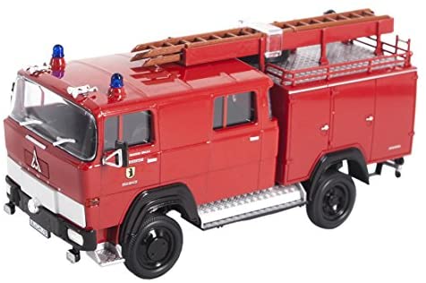 Lucky Die Cast 43017 - 1965 Magirus-Deutz 100 D 7 FA LF8-TS Fire Engine (Red) 1/43 Diecast Car