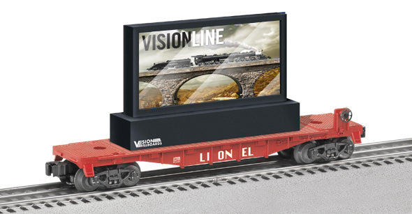 Lionel 6-37006 - Visionline Flatcar "Lionel Lines" w/ Operating LCD Billboard