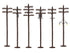 Lionel 6-37939 - Telephone Poles (Assorted) 6-Pack