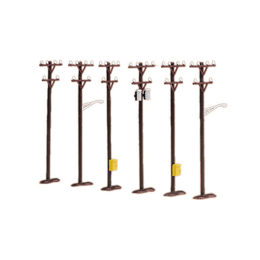 Atlas O 66914 - Telephone Pole Set (6-Pack) - MrMuffin'sTrains