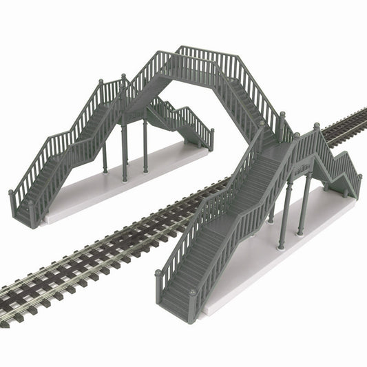 Atlas O 66917-3 - Single Track Pedestrian Crosswalk (Silver) - MrMuffin'sTrains