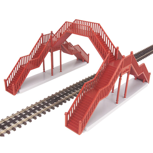 Atlas O 66917-1 - Single Track Pedestrian Crosswalk (Red) - MrMuffin'sTrains