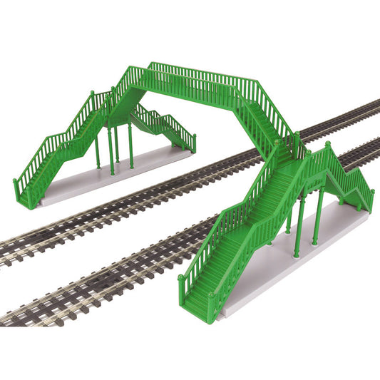 Atlas O 66918-2 - Double Track Pedestrian Crosswalk (Green) - MrMuffin'sTrains