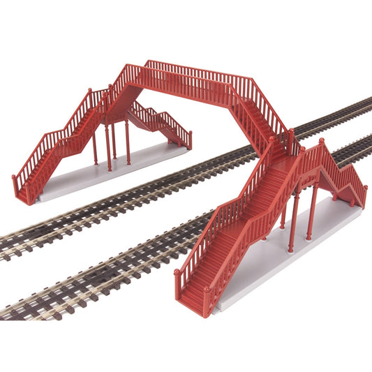 Atlas O 66918-1 - Double Track Pedestrian Crosswalk (Red) - MrMuffin'sTrains