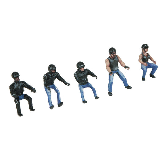 Atlas O 66919 - Motorcycle Figure Set (5-Pack)