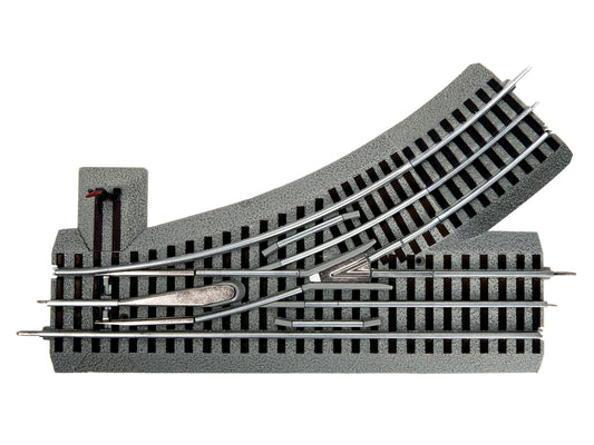 Lionel 6-81252 - FasTrack - O-31 Manual Switch Track (Left) - MrMuffin'sTrains
