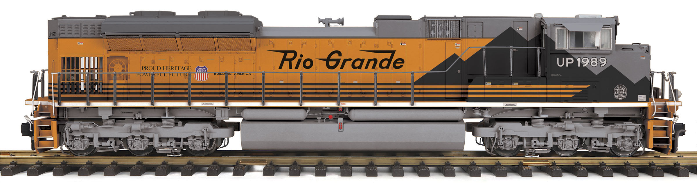 MTH G 70-215DRG-1 - SD70AH Diesel Engine "Denver Rio Grande (UP Heritage)" #1989 w/ PS3