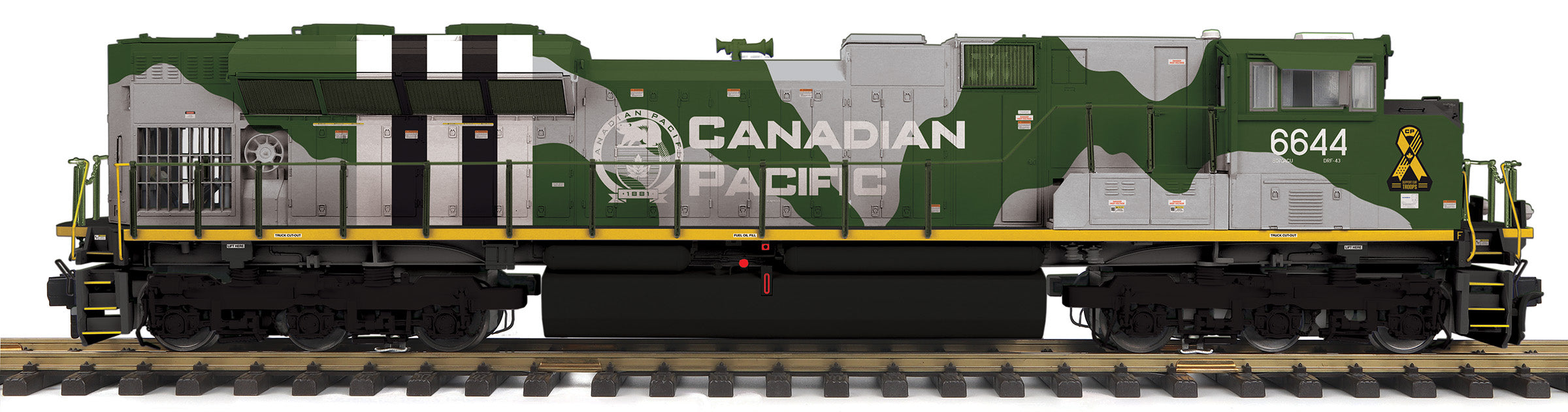 MTH G 70-2155-1 - SD70AH Diesel Engine "Canadian Pacific" D-Day Version #6644 w/ PS3