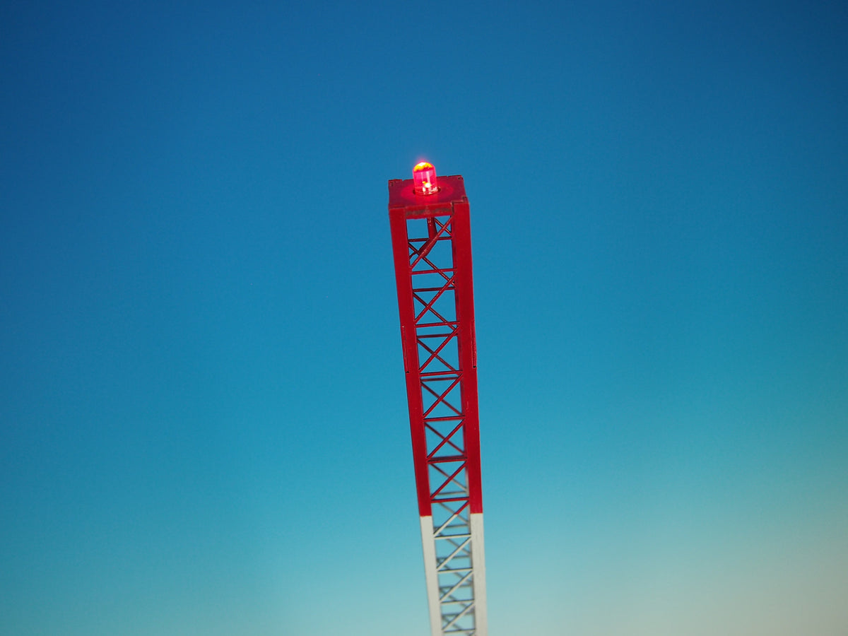 Korber Models #703 - O Scale - Radio Station & Tower w/ Flashing LED Kit - MrMuffin'sTrains