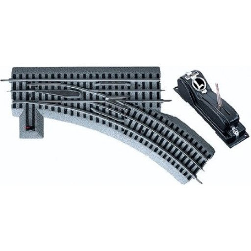 Lionel 6-81253 - FasTrack - O-31 Remote/Command Switch Track (Right) - MrMuffin'sTrains