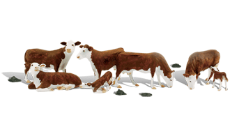 Woodland Scenics A2767 - Hereford Cows - MrMuffin'sTrains