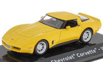 IXO Models ABSUP077 - 1980 Chevrolet Corvette (C3) 1/43 Diecast Car (Yellow)