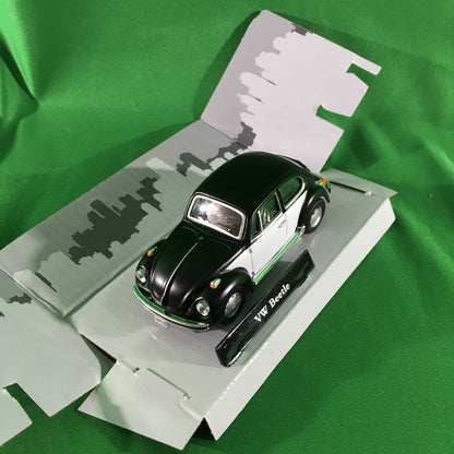 Atlas O 3009937 - VW Beetle (Matte Black/White) 1/43 