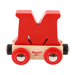 Wagon De Train En Bois Lettre H - Bigjigs Rail - Compatible Avec La Plupart Des Circuits De Train En Bois - À Partir De 3 Ans