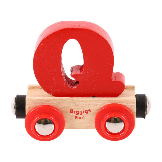 BigJigs BR117 - Rail Name Letter Q (Colors Vary) - MrMuffin'sTrains
