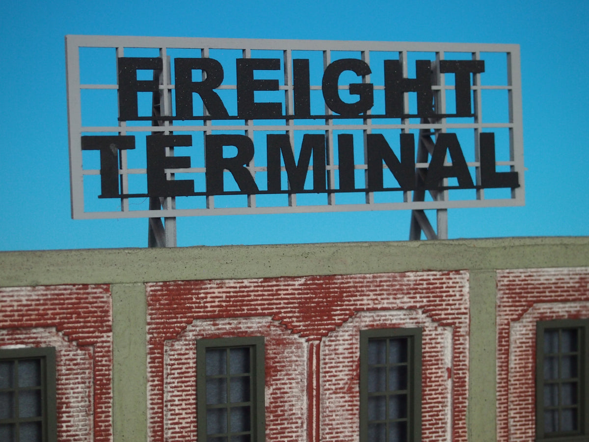 Korber Models #D0025 - O Scale - Roof Top Sign "Freight Terminal" Kit - MrMuffin'sTrains