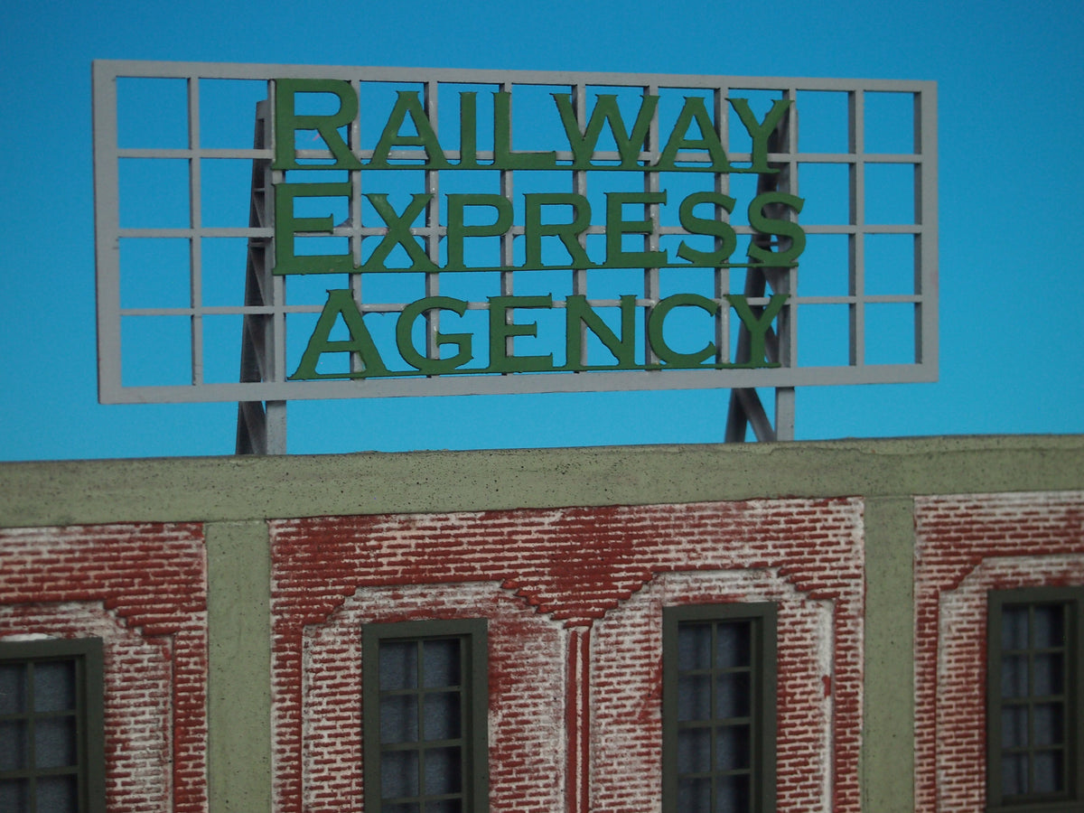 Korber Models #D0026 - O Scale - Roof Top Sign "Railway Express Agency" - MrMuffin'sTrains