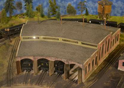 Korber Models #304 - O Scale - 3 Stall Roundhouse Kit - MrMuffin'sTrains