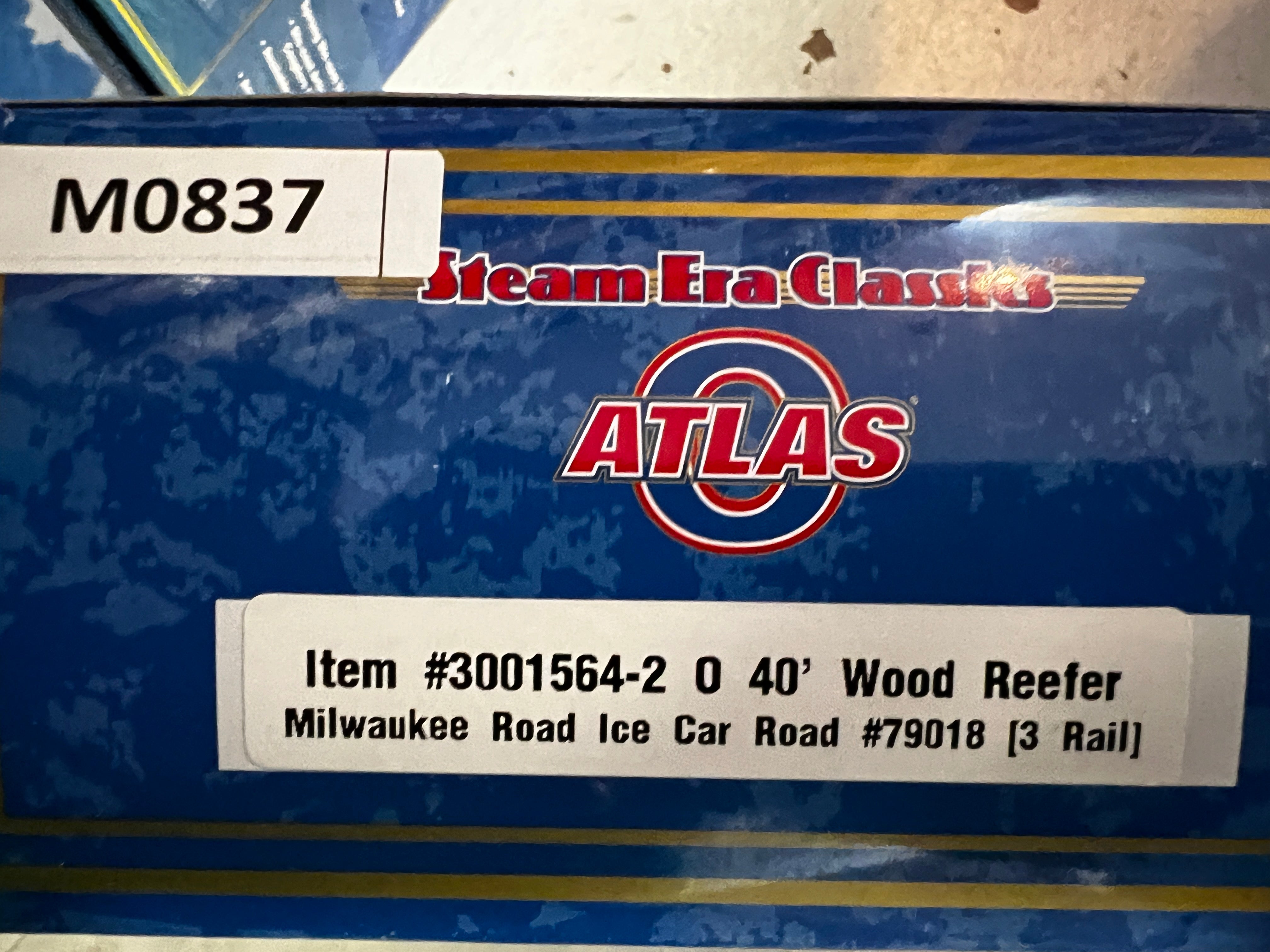 Atlas O 3001564 - 40' Wood Reefer "Milwaukee Road Ice Car" - Second Hand