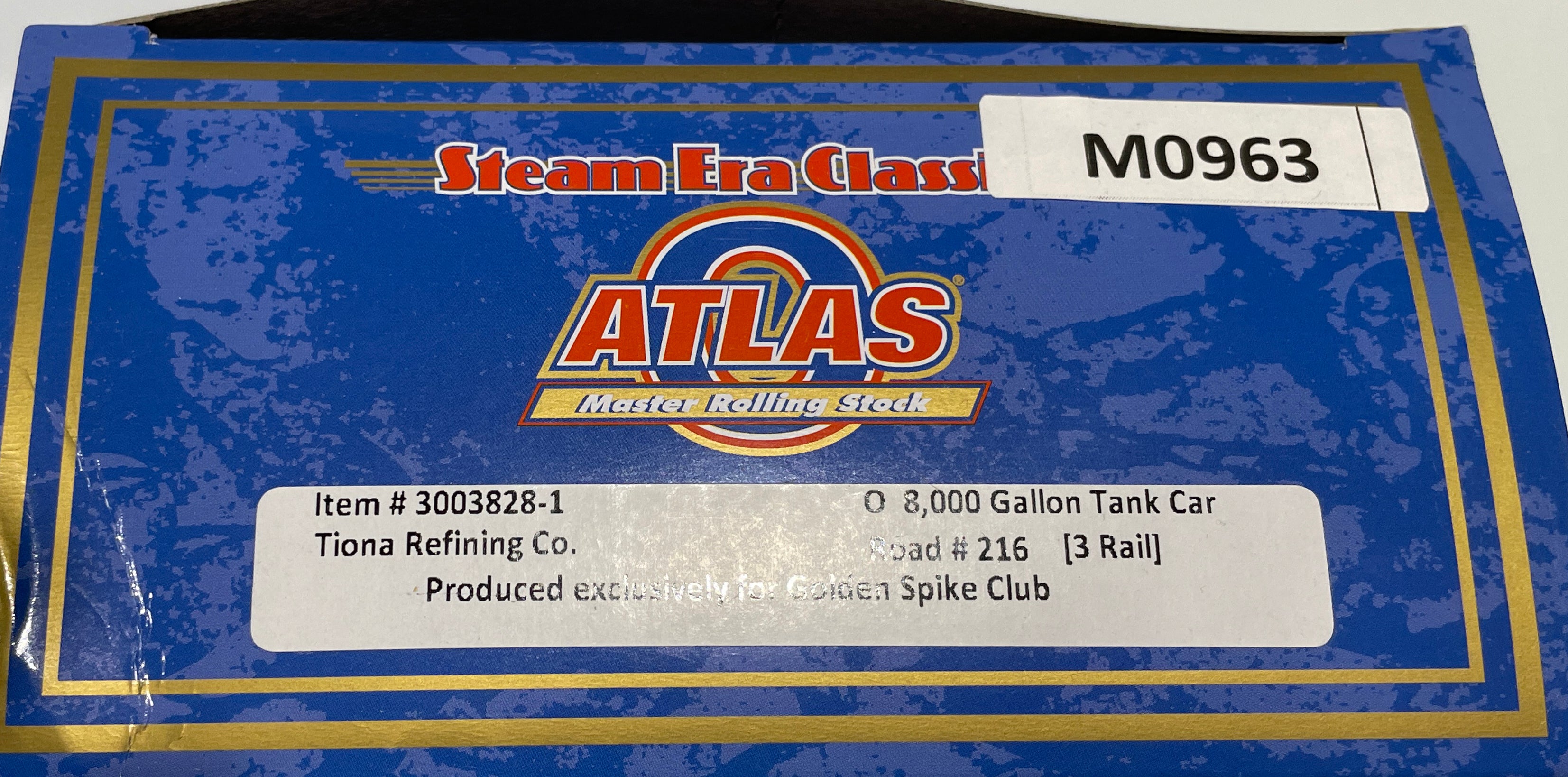 Atlas O 3003828-1 - Tiona 8K Gallon Tank Car - Golden Spike Club - Second Hand - M0963