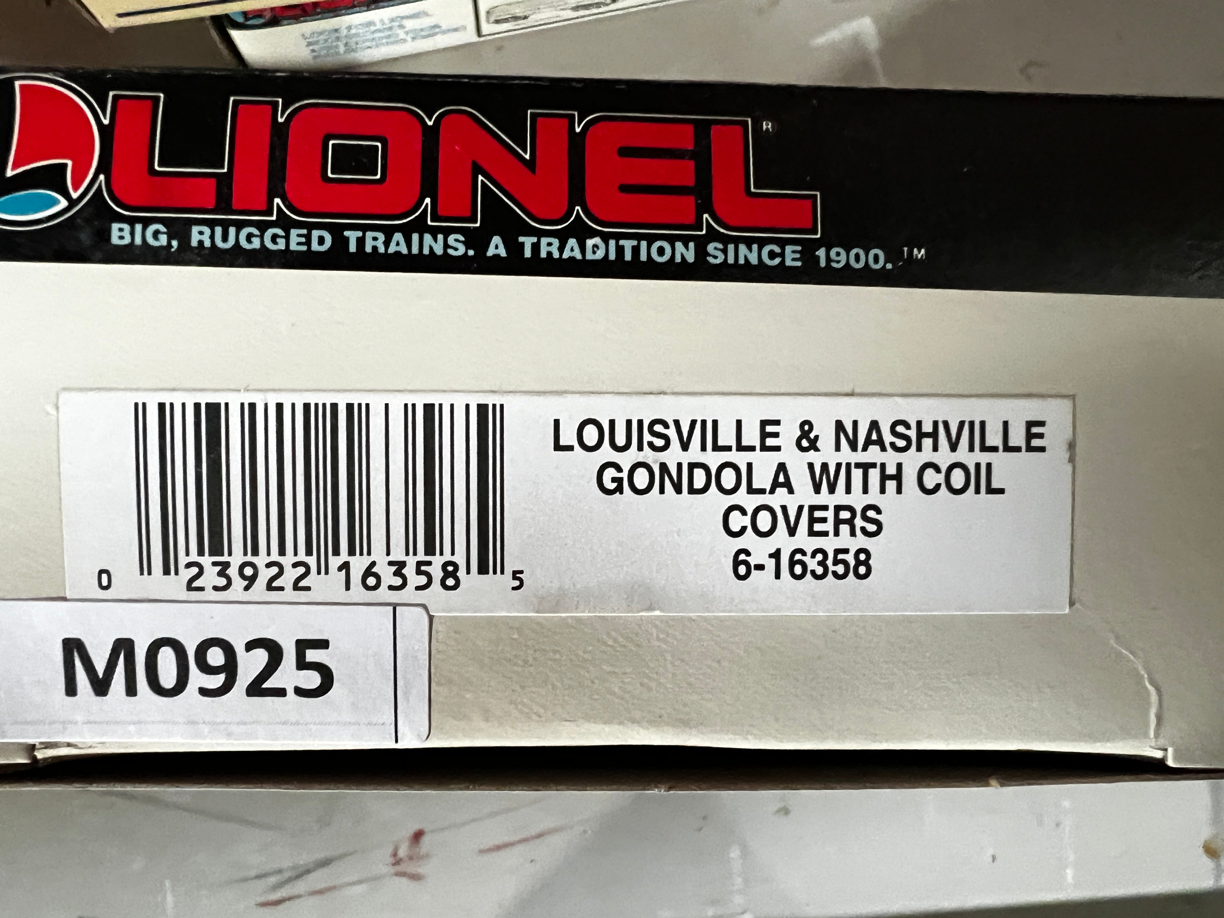 Lionel 6-16358 - Louisville & Nashville Gondola with Coil Covers - Second Hand - M0925