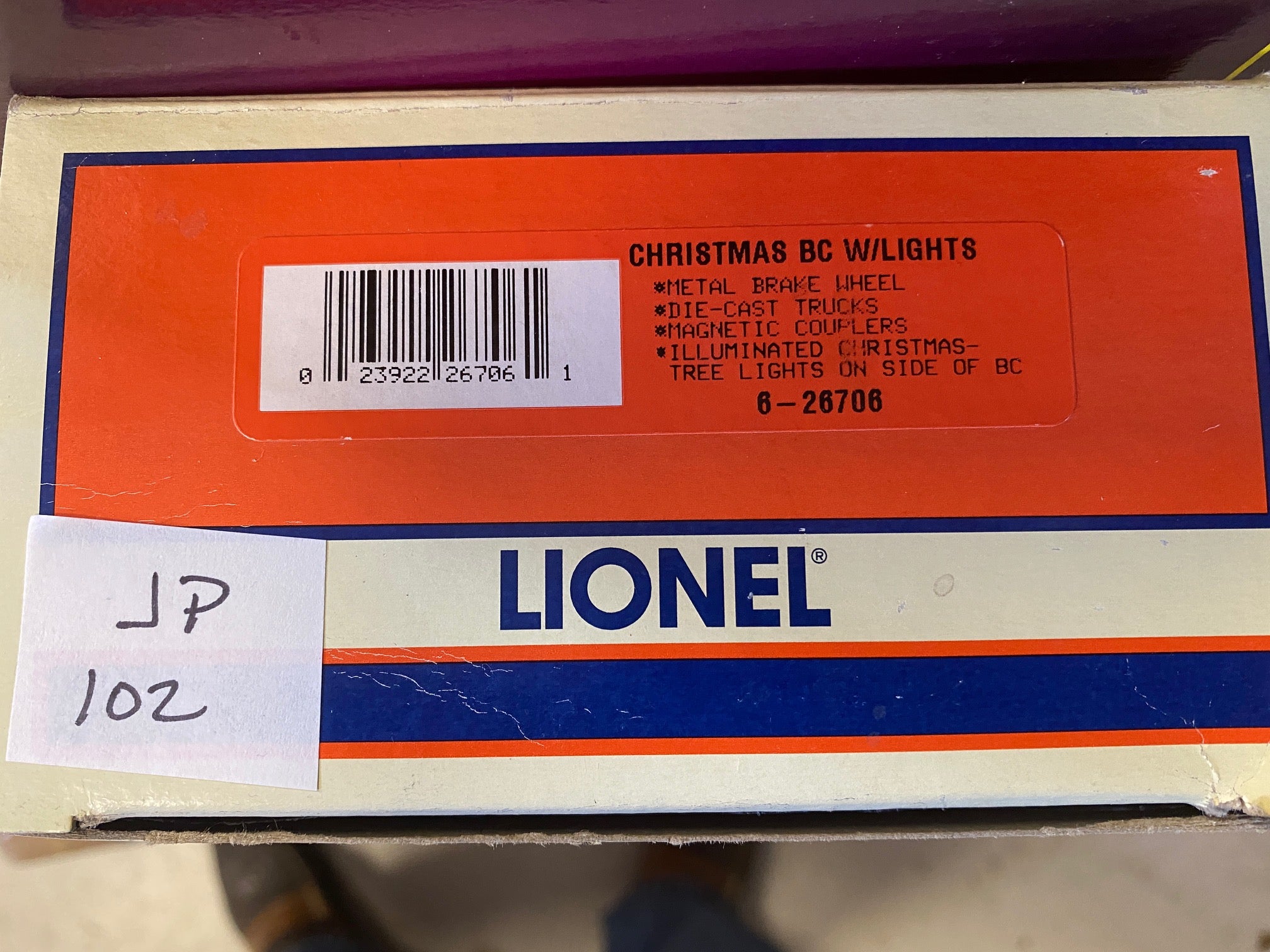Lionel 6-26706 - Box Car "Christmas" w/ Lights - Second Hand