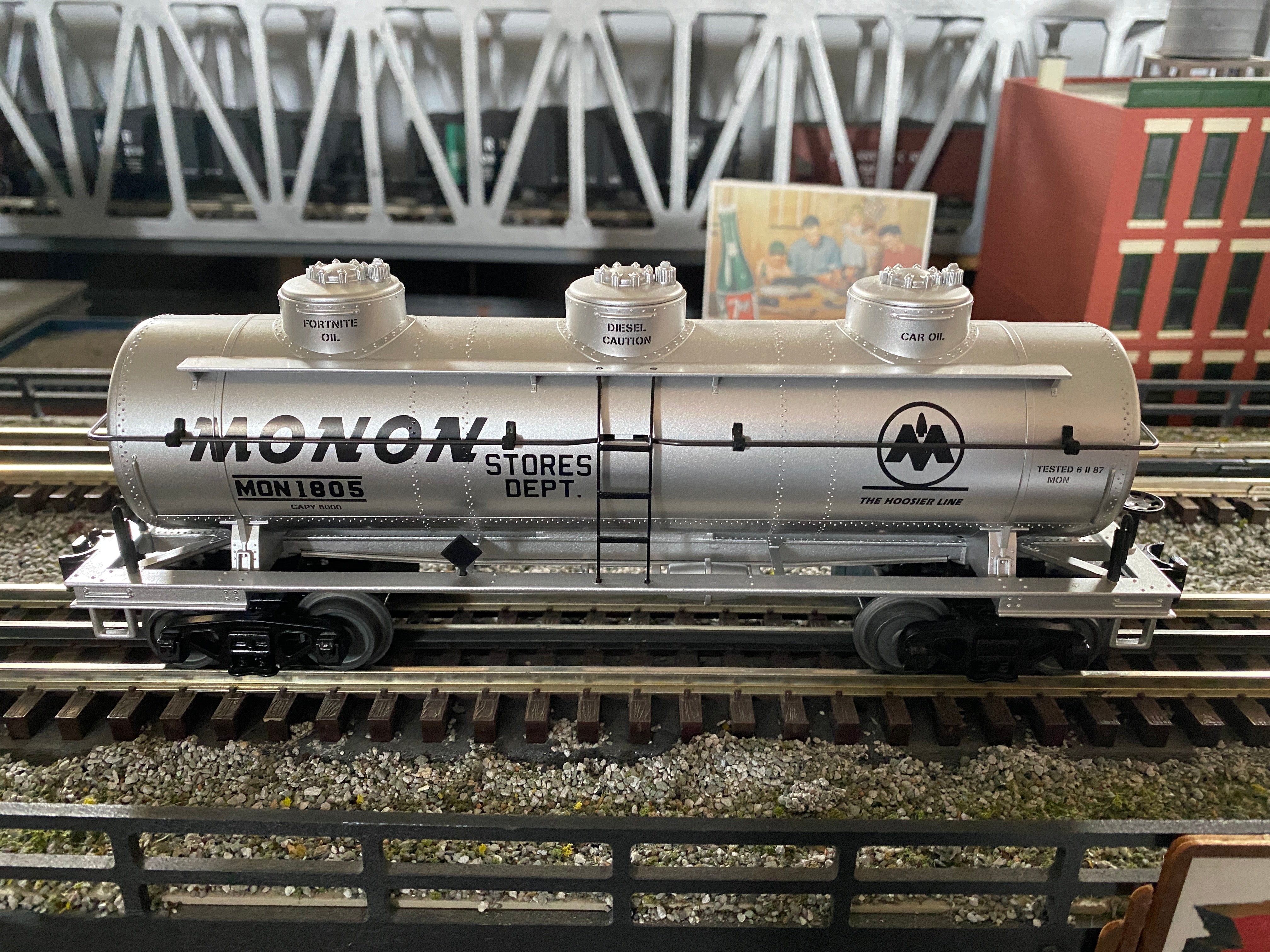 MTH 30-Monon - 3-Dome Tank Car "Monon" #1812 - Custom Run for MrMuffin'sTrains