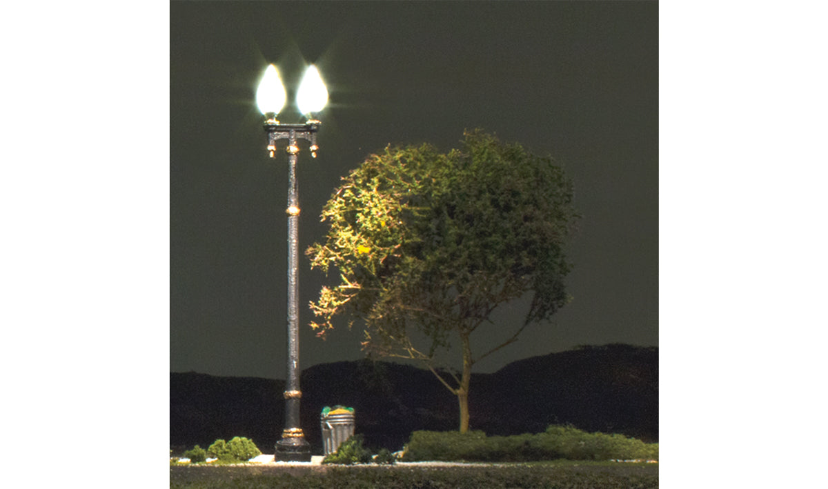 Woodland Scenics JP5648 - Just Plug - Double Lamp Post Street Lights