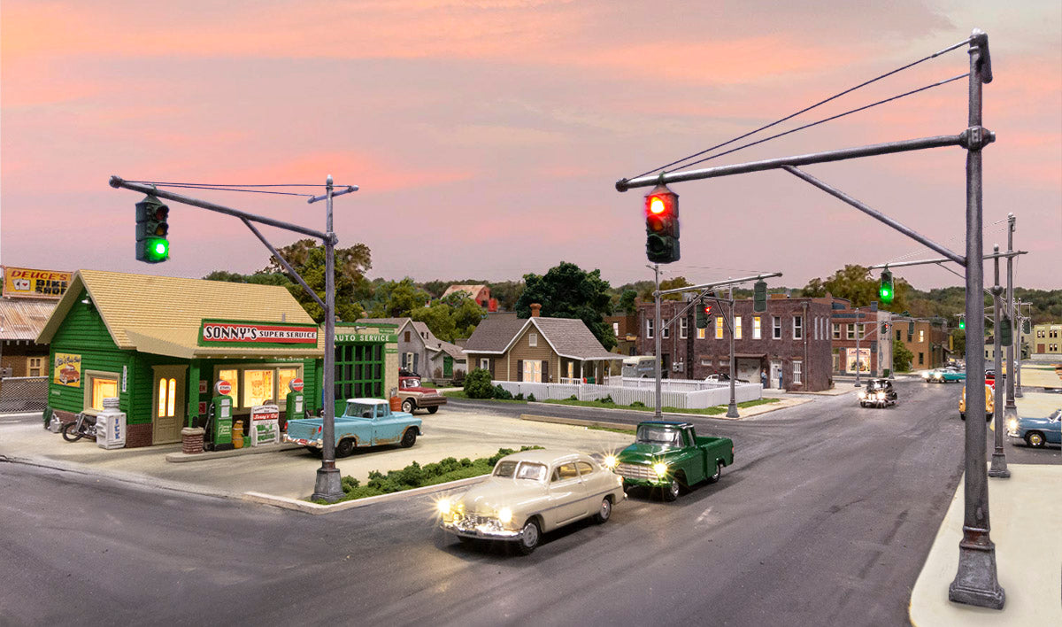 Woodland Scenic JP5666 - Mast Arm Traffic Lights - MrMuffin'sTrains