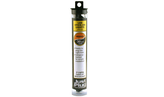 Woodland Scenics JP5736 - Just Plug - LED Stick-On Lights (Orange) 30 mA each - MrMuffin'sTrains