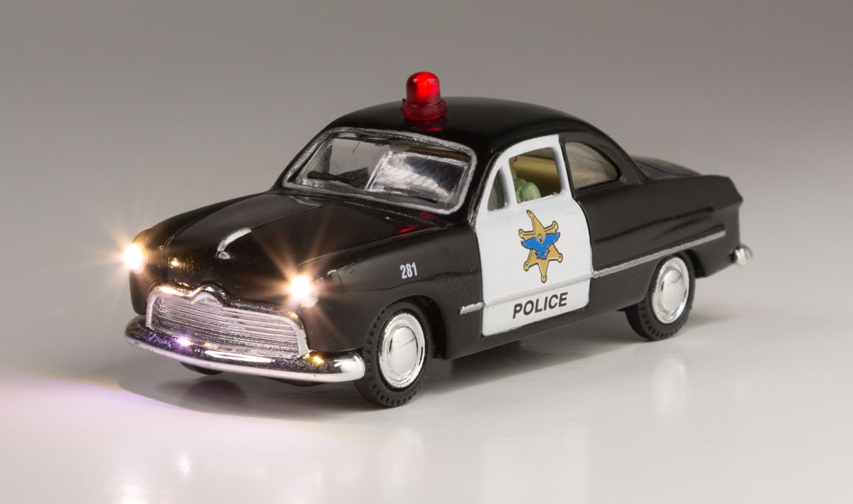 Woodland Scenics JP5973 - Just Plug - Police Car - MrMuffin'sTrains