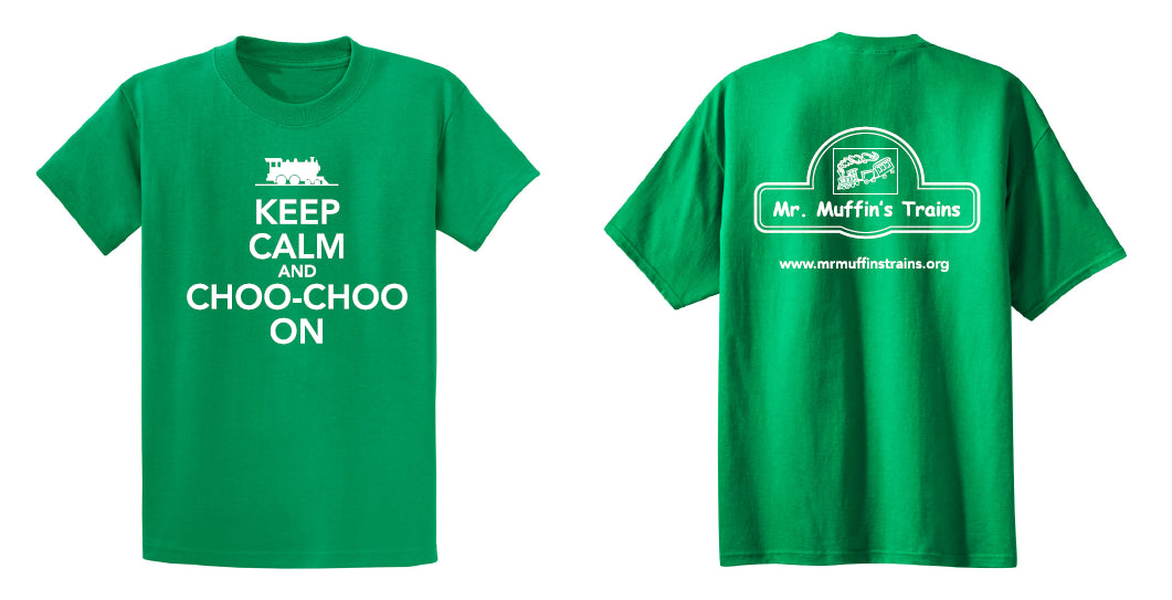 T-Shirt - "Keep Calm and Choo-Choo On" Youth (Green)