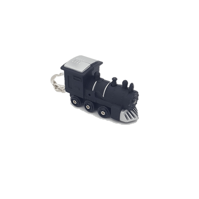 Keychain - Steam Engine (Black) 