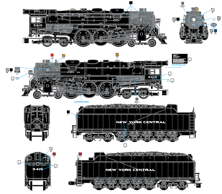 Lionel 1931810 - Legacy J3a Hudson 4-6-4 Steam Locomotive "New York Central" #5415 w/ PT Tender + Bluetooth - Custom Run for MrMuffin'sTrains 