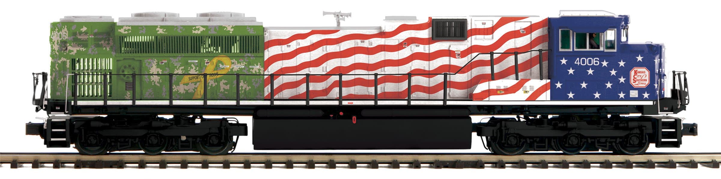 MTH 20-21157-1 - SD70ACe Diesel Engine "Kansas City Southern" #4006 w/ PS3 (Hi-Rail Wheels) 